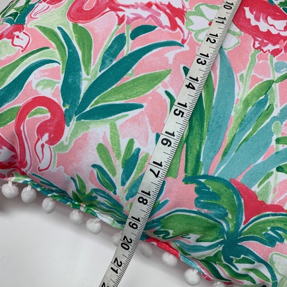 Flamingo & Palm Tree Indoor Outdoor Pillow NEW - Picture 2 of 6